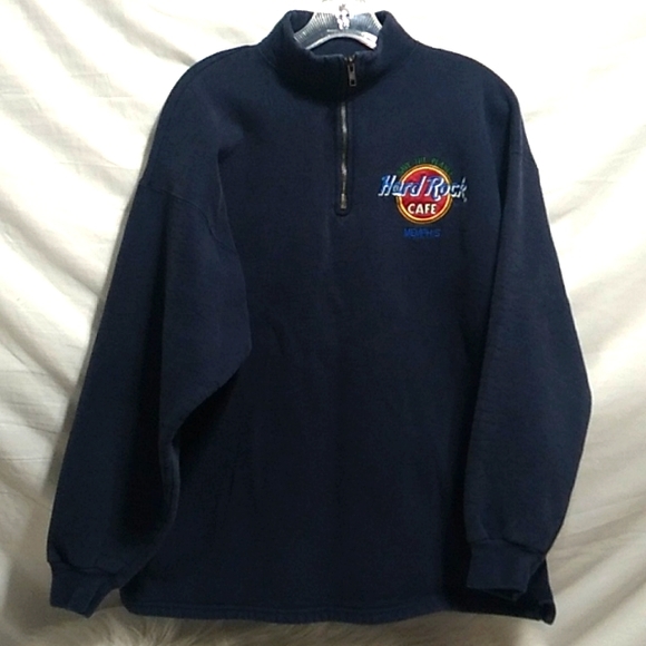 SALE! RARE! Hard Rock Cafe Save The Planet Memphis Half Zip Sweater (A-71)